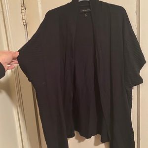 Short sleeve black cardigan sweater